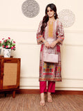 Varanga Women Grey Ethnic Floral Printed Gota Embellished Kurta With Solid Trouser.