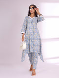 Varanga Women Ethnic Floral Printed V Neck A Line Kurta With Trouser