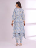 Varanga Women Ethnic Floral Printed V Neck A Line Kurta With Trouser