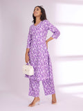 Varanga Women Ethnic Floral Printed V Neck A Line Kurta With Trouser