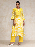 Varanga Women Ikat Printed Boho Look with Tassel Kurta & Trouser