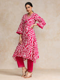 Ikat Printe Boho Flared Sleeve Kurta With Trouser