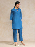 Mandarin Collar Flared Sleeve Kurta With Trouser