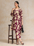 Floral Printed Puff Sleeve Kurta With Trouser