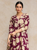 Floral Printed Puff Sleeve Kurta With Trouser