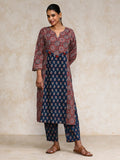 Varanga Women Ethnic Jaipuri Printed, Two Print Gota Embelished Kurta With Trouser