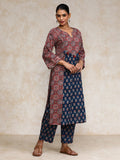 Varanga Women Ethnic Jaipuri Printed, Two Print Gota Embelished Kurta With Trouser