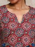 Varanga Women Ethnic Jaipuri Printed, Two Print Gota Embelished Kurta With Trouser