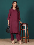 Varanga Women Kantha And Floral Embroiderd Kurta With Trouser