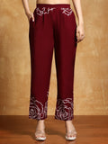 Varanga Women-Bold Floral Placement Printed Flared Kurta With Trouser