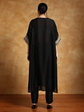 Varanga Women-Zari Embroidered Lace Neck Flared Kaftan With Trouser