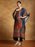 Varanga Women-Zari & Sequin Detailed Ethnic Printed Flared Kaftan With Trouser