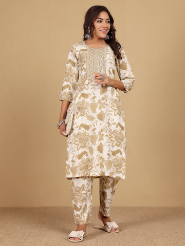 KSUT Women Round Neck Bold Print Co Ord Set