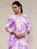 Varanga Women Abstract Printed Apple Hem Kurta with Trouser Coord Set