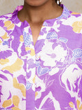 Varanga Women Abstract Printed Apple Hem Kurta with Trouser Coord Set