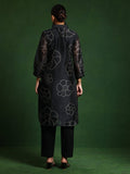 Varanga Women Bandhani Printed Regular Chanderi Silk Kurta with Trousers