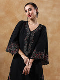 Varanga Women Embroidered V-Neck Pure Cotton Kurta Sets