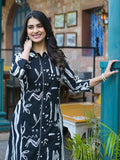 Varanga Women Abstract with Striped Printed Shirt Kurta with Trouser