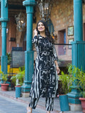 Varanga Women Abstract with Striped Printed Shirt Kurta with Trouser