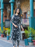 Varanga Women Abstract with Striped Printed Shirt Kurta with Trouser