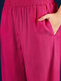 Varanga C-Cut Kurta With Zari Embroidery, Paired With Ankle-Length Trousers .