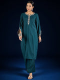 Varanga  Solid Kurta With Zari Embroidery Yoke Paired With  Trousers For A Refined Ethnic Look.