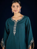 Varanga  Solid Kurta With Zari Embroidery Yoke Paired With  Trousers For A Refined Ethnic Look.