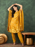 Varanga Kaftan-Style Kurta , Paired With Straight-Fit Solid Ankle-Length Trousers .