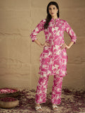 Varanga Women Graceful Beige Kurta Set Featuring Gota Patti Detailing, Paired With Solid Trousers