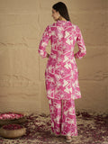 Varanga Women Graceful Beige Kurta Set Featuring Gota Patti Detailing, Paired With Solid Trousers