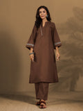 Varanga Women Blue Mandarin Collar Thread Embroidered With Pleate Deatialing Kurta Paired With Bottom