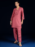 Varanga Kurta With Pearl Detailing, Paired With  Farsi Salwar.