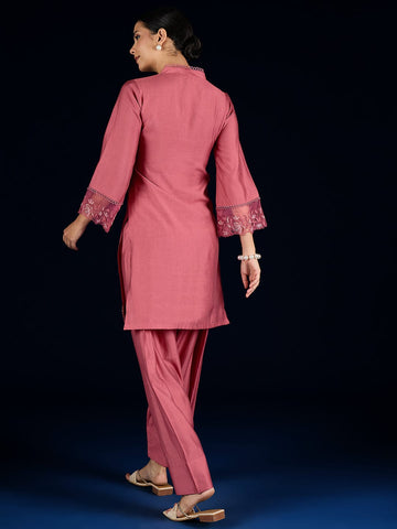 Varanga Kurta With Pearl Detailing, Paired With Farsi Salwar.