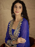 Varanga Women Graceful Beige Kurta Set Featuring Gota Patti Detailing, Paired With Solid Trousers