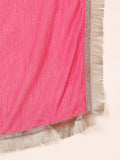 Varanga Women Pink Bandhani Printed Straight Kurta Paired With Bottom And Dupatta