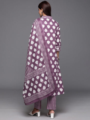 Varanga Women Floral Printed Straight Kurta With Tonal Printed Bottom And Dupatta