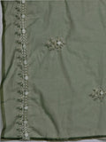 Varanga Women Olive Embroidered Kurta Paired With Tonal Trouser And Dupatta