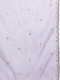 Varanga Women V-Neck Beads And Sequin Embroidered Kurta Paired With Tonal Bottom And Organza Dupatta