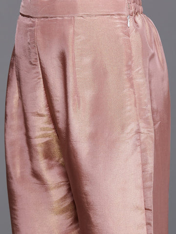 Varanga Women V-Neck Embroidered Kurta Paired With Bottom And Organza Dupatta