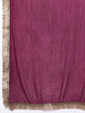 Varanga Women Dot Printed Burgundy Gota Pati Lace Embroidered Kurta With Bottom And Dupatta.