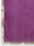 Varanga Women Purple Zari Embroidered Kurta With Bottom And Dupatta