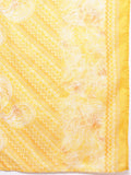 Varanga Women Yellow Printed Round Neck Yoke Embroidered Straight Kurta With Bottom And Dupatta