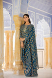 Varanga Women Printed Blue Round Neck Kurta With Printed Bottom And Dupatta