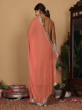 Varanga Women Mustard Zari Embroidered Kurta With Bottom And Dupatta