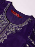 Varanga Women Silk Navy Blue Zari Embroidered Kurta Set With Dupatta