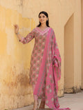 Varanga Women Pink V Neck Printed Kurta With Bottom And Dupatta