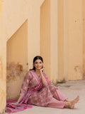 Varanga Women Pink V Neck Printed Kurta With Bottom And Dupatta