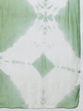 Varanga Women Mint Green Round Neck Embroidered Yoke Printed Kurta Paired With Printed Bottom & Tie-Dye Dupatta