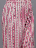 Varanga Women Pink Round Neck Embroidered Yoke Printed Kurta Paired With Printed Bottom & Tie-Dye Dupatta