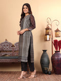 Varanga Women Chanderi Silk Geometric Printed Kurta Paired with Bottom and Dupatta